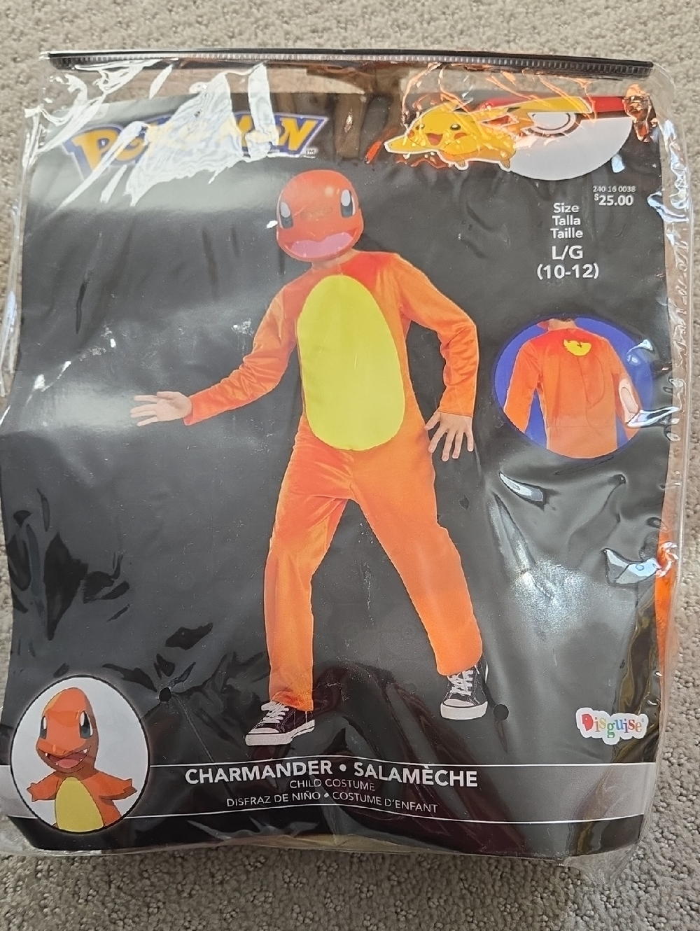 Disguise Charmander Kids Costume - Orange & Yellow